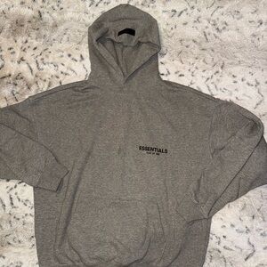 Fear of God Essentials Heather Gray Men's Hoodie